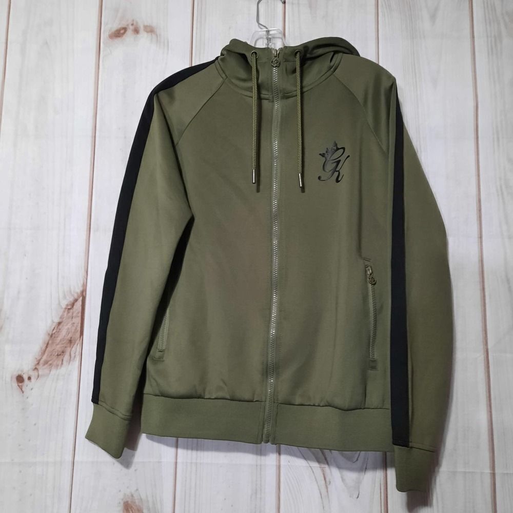 Gym King Jacket Men's size Medium Green Hooded